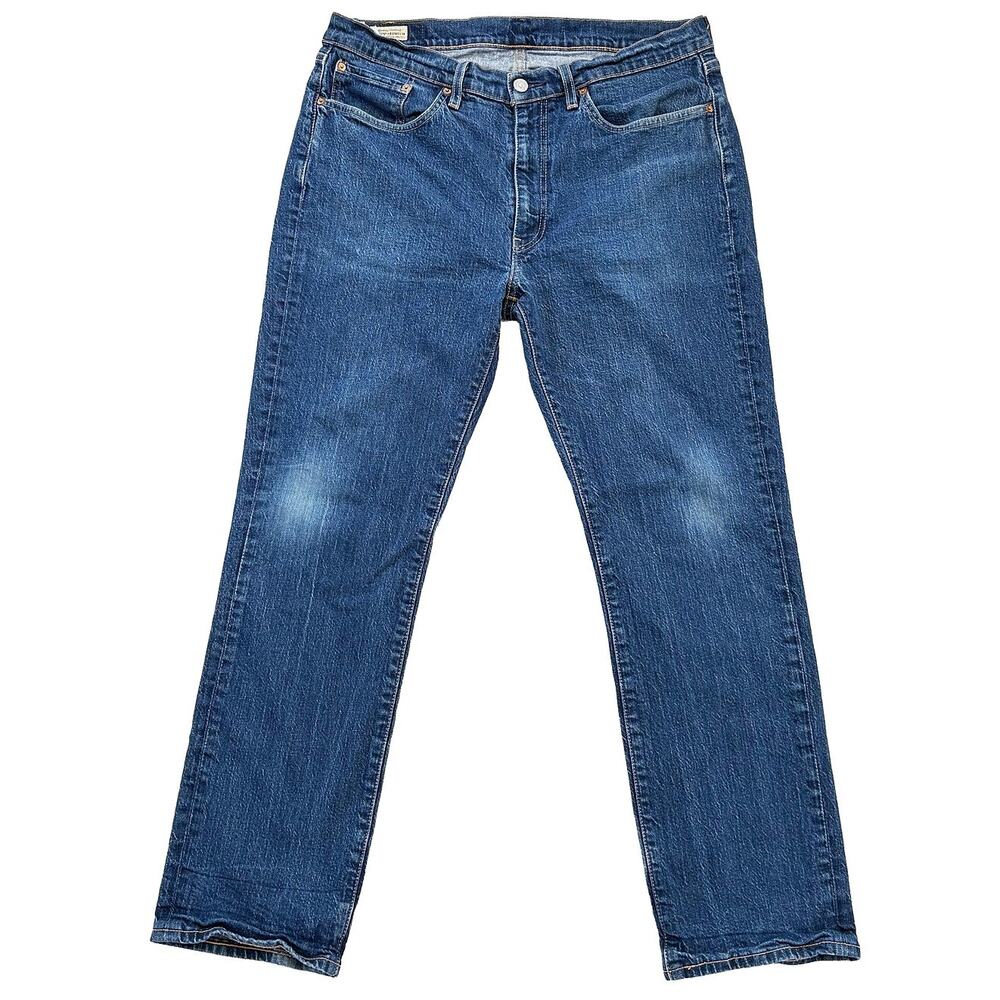 Levis 514 Jeans Mens 36x30 Medium Wash Straight Stretch Blue Big E Premium